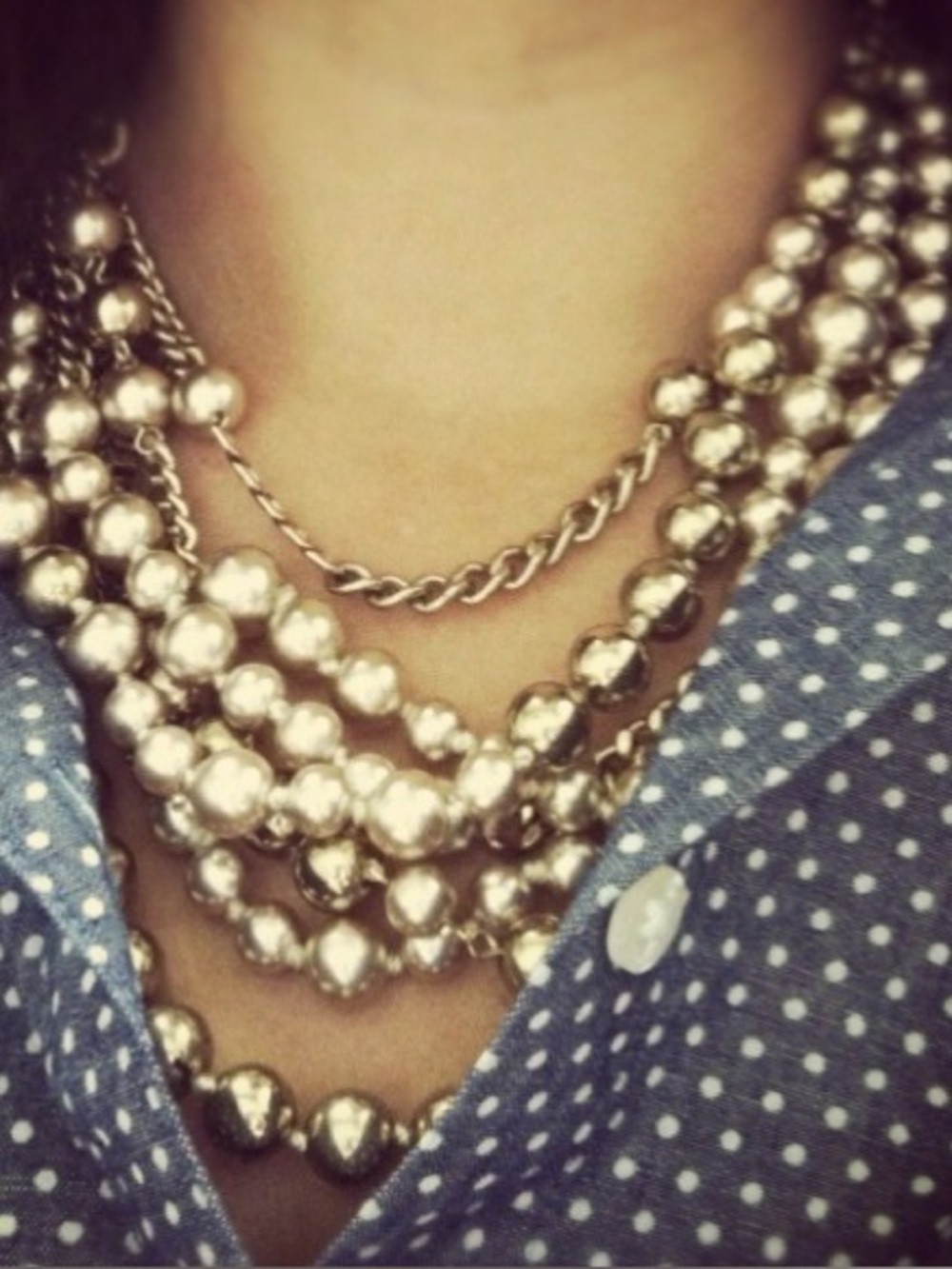 Stella & Dot Jewelry Stella & Dot ‘Lucia’ Layered Pearl Chain Necklace